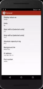 marLiN2 Android UI: Settings page